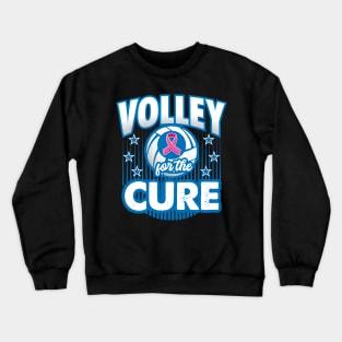 Volleyball For the Cure' Cancer Awareness Volleyball Crewneck Sweatshirt